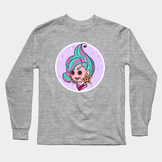 Cutie Girl Long Sleeve T-Shirt by Meeko_Art